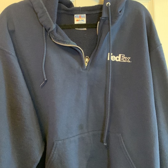 FedEx Half Zip Up Hoodie Uniform ware - Picture 3 of 4